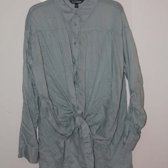 Express Tops - Dusty mint button down Express Tops - Dusty mint button down